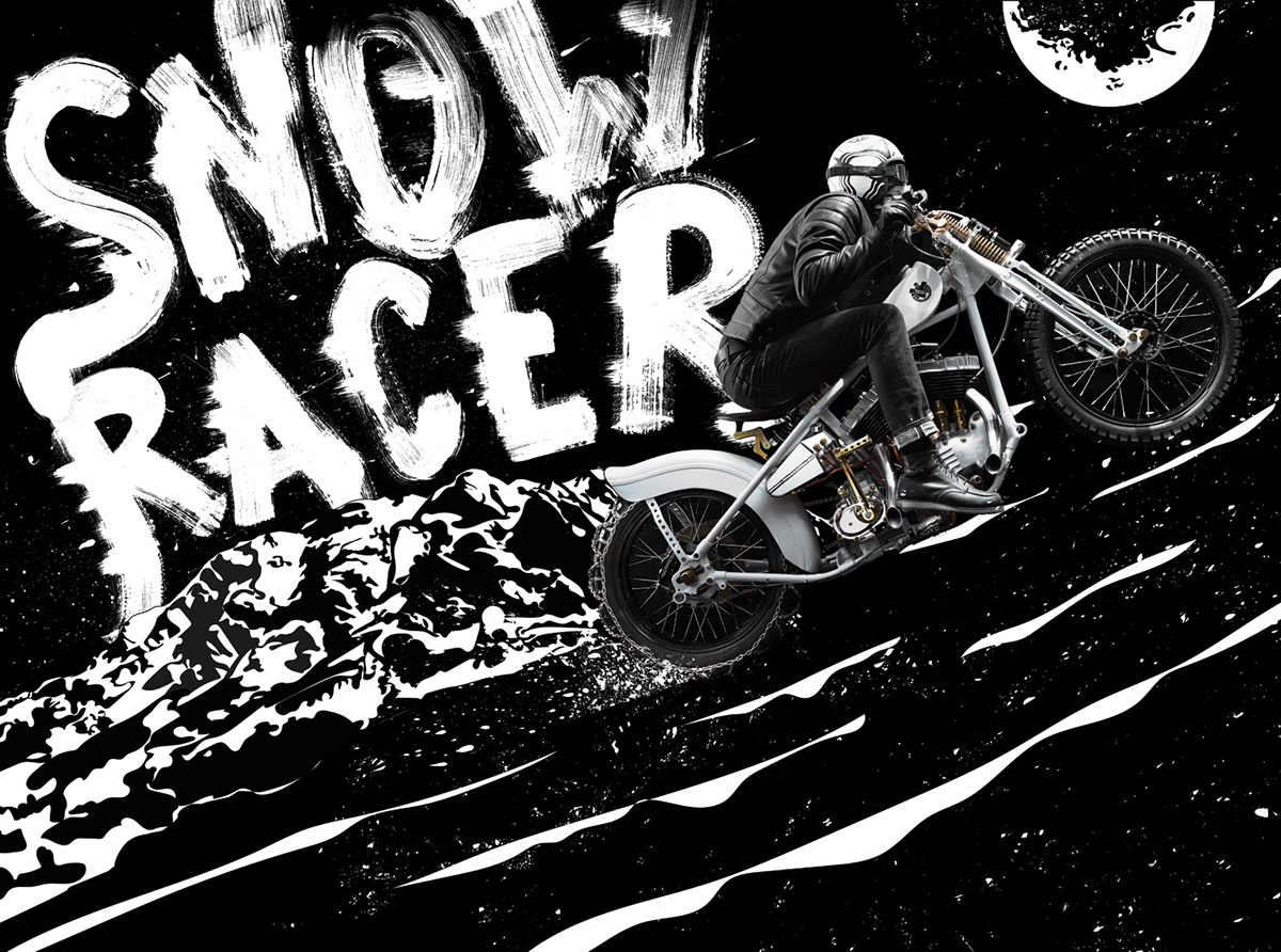 Snowracer Eigner Kraftrad studio oeding Harley Davidson hillclimber Frank Miller
