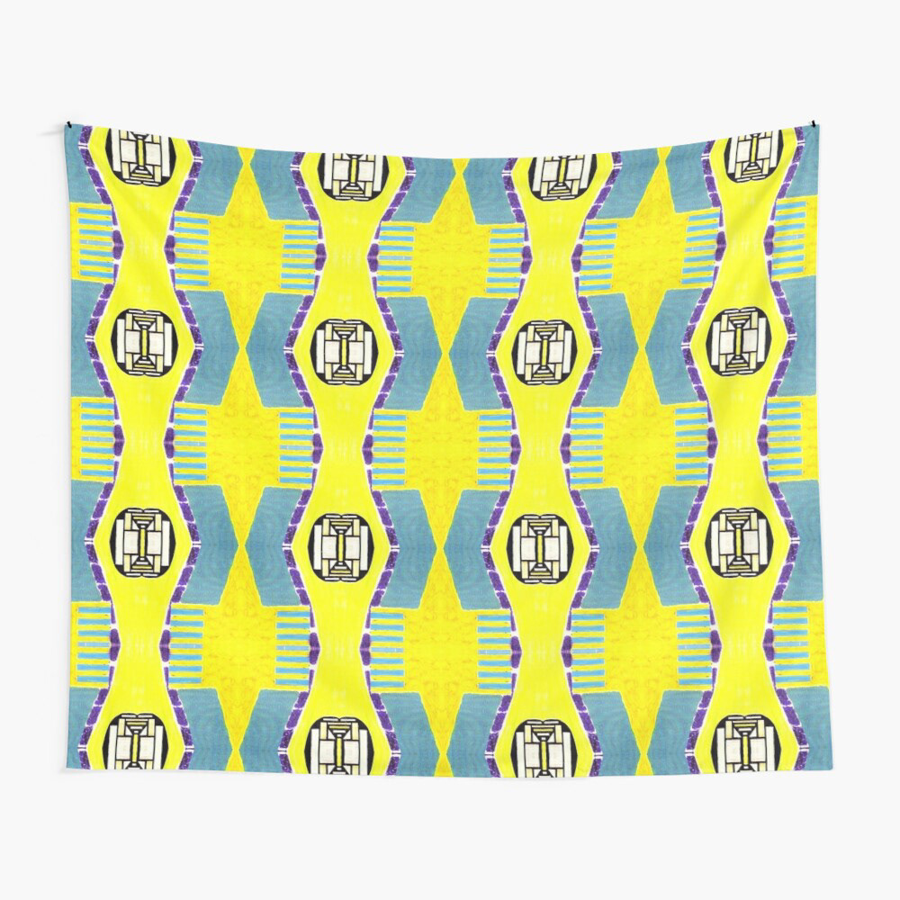 yellow geometric pattern abstract print dessin numérique  graphic dessin graphisme modern