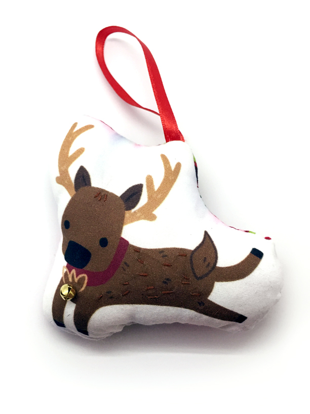 Christmas ornament Holiday fiber plush cotton fabric Embroidery Collaboration angel Gingerbread santa reindeer star decoration