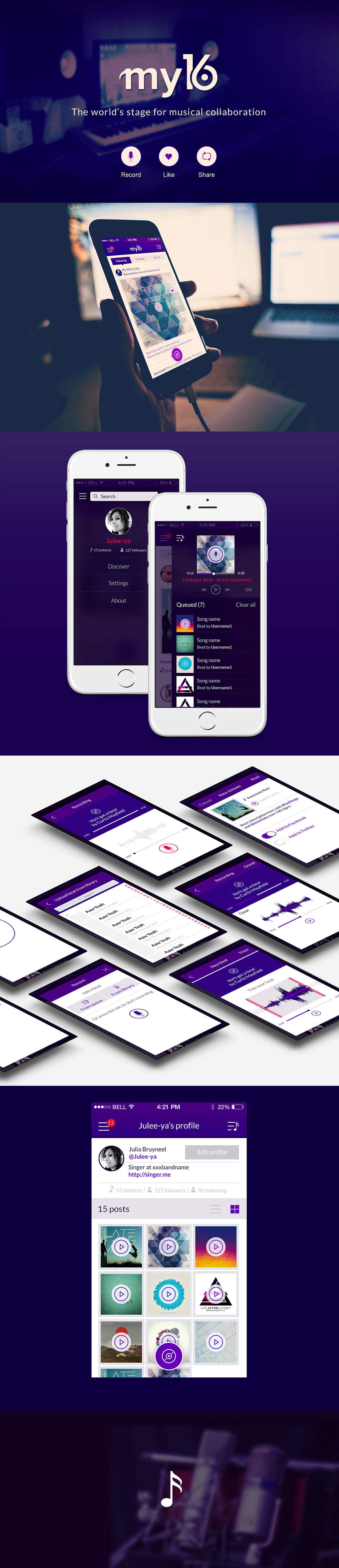 UI ux ios iphone application mobile color design
