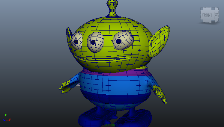 marcianito toystory Maya 3D modeling Character