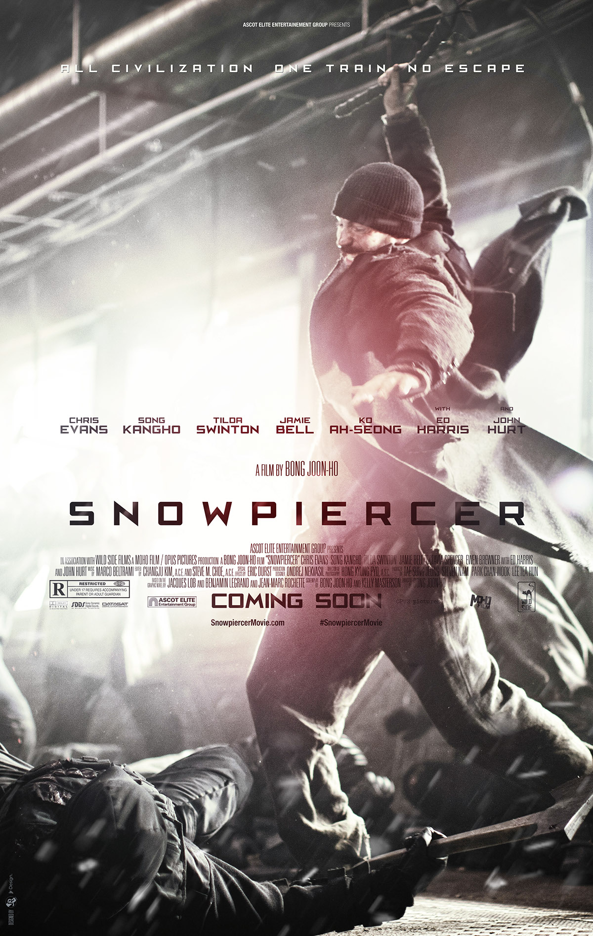 Snowpiercer Chris Evans john hurt ed harris Jamie Bell movie poster movie affiche de film le transperce neige bong joon-hoo