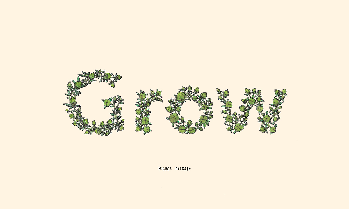 flower vintage animated font Plant