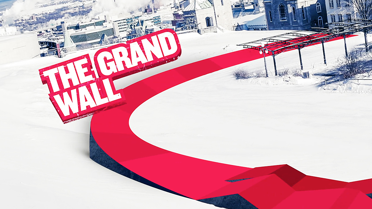 Red Bull track preview winter crashed ice ice skate parallax