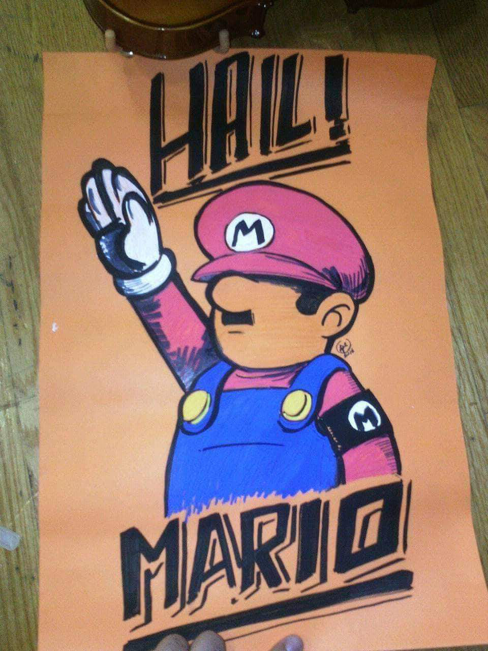 Digital Art  digital illustration Drawing  fanart mario Mario Bros Nintendo traditional tribute video game