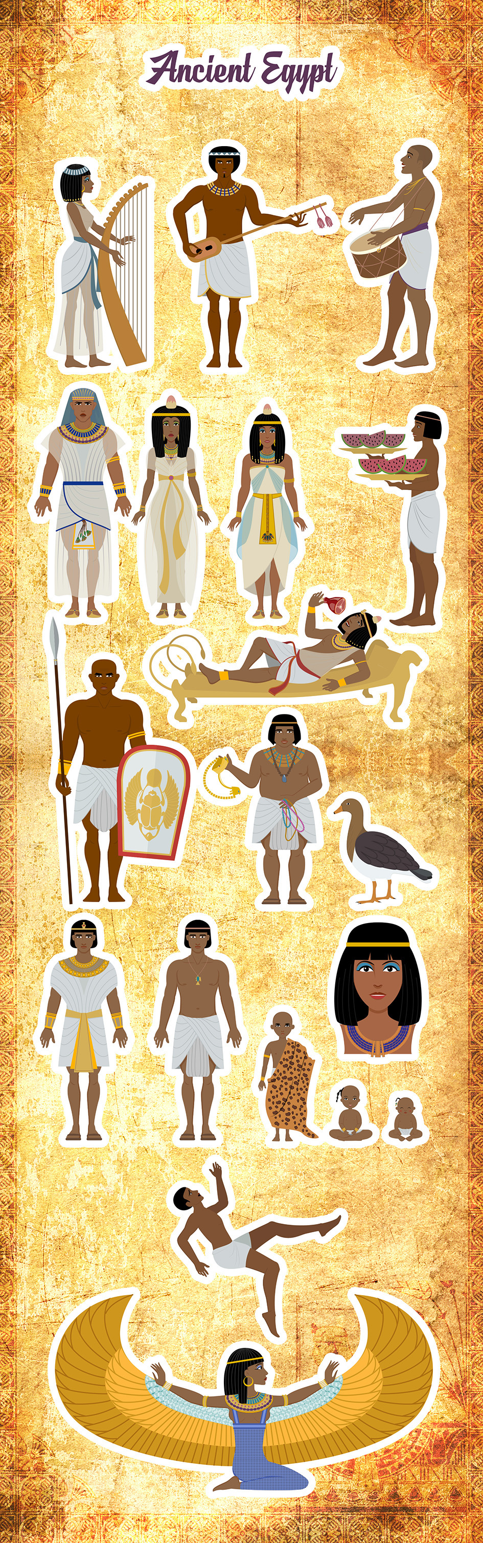Character design  ILLUSTRATION  cartoon ancient egypt pharaoh animated movie