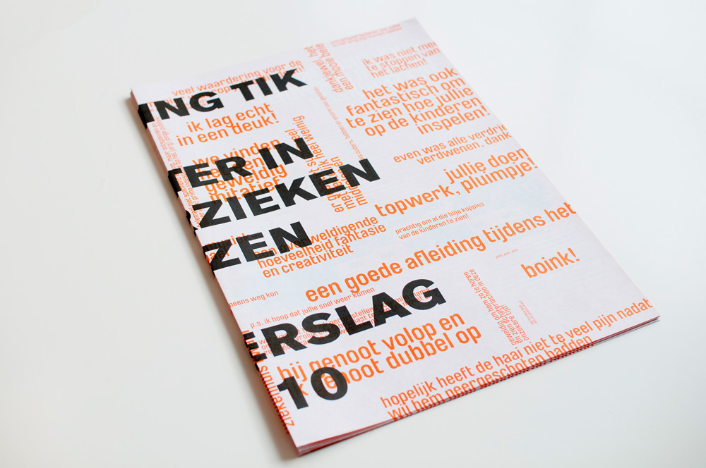 sven zijderveld Capaz marius regterschot utrecht Stichting TIK annual report paper News Paper graphic design orange typographic