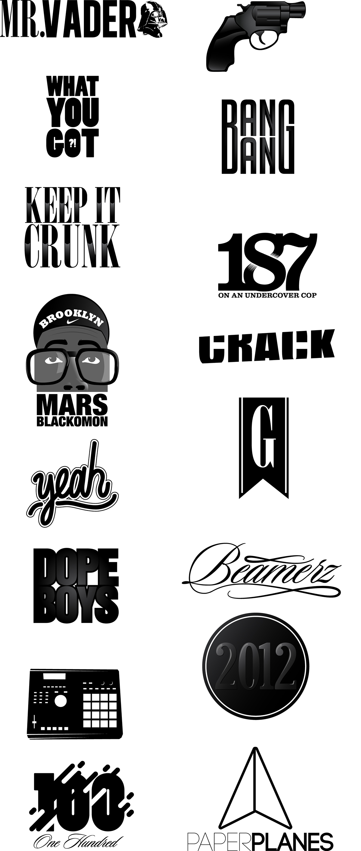 Nike logos Logotype typo brands icons hiphop music logo Street Urban