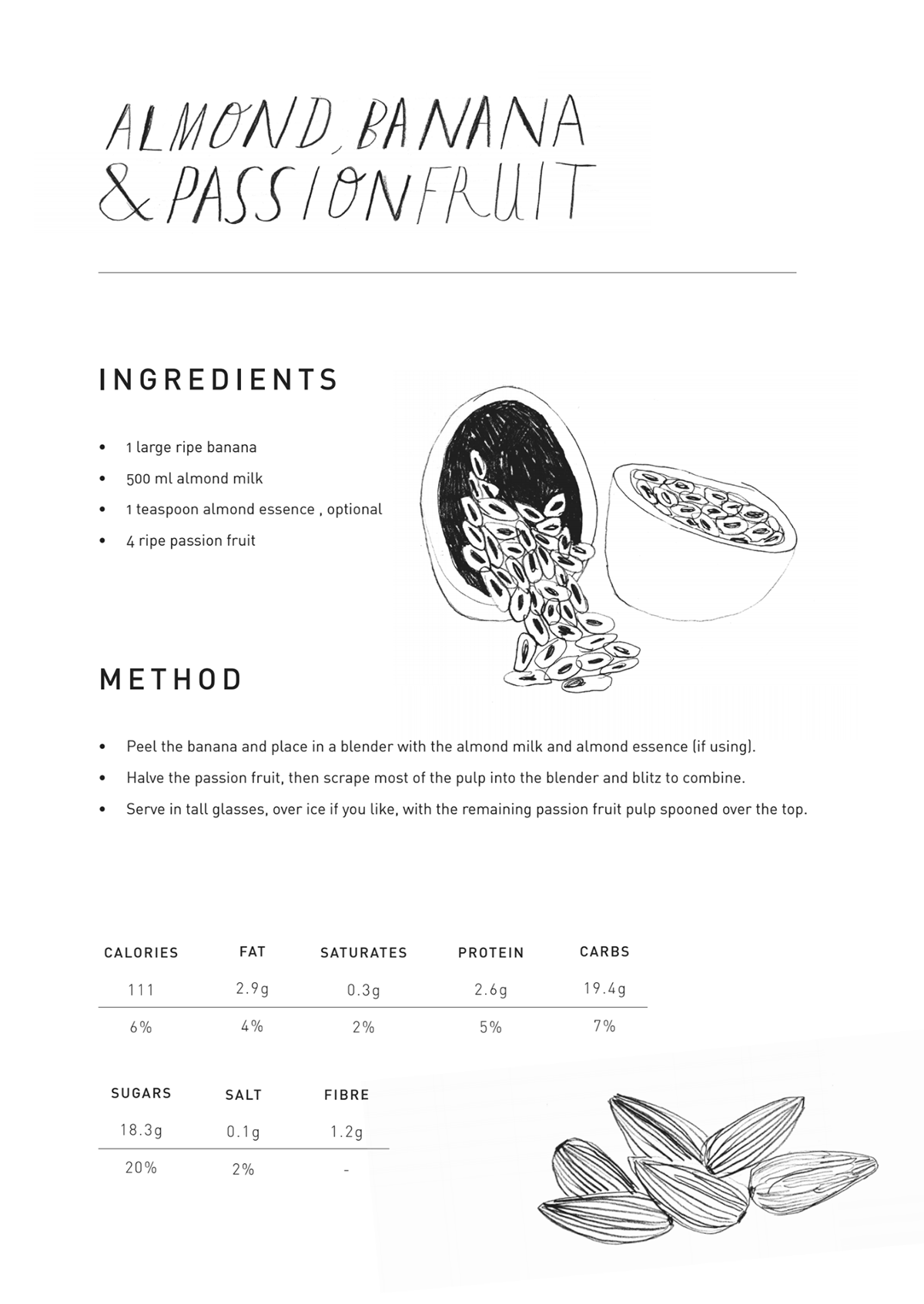 recipe Food  ILLUSTRATION  editorial digital media food illustration smoothie drink Fruit texture Procreate information graphic