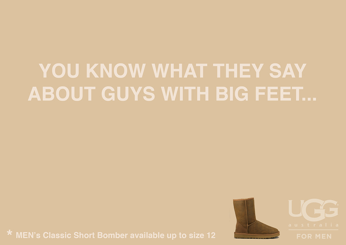 Ugg ycn men Retail shoes poster footwear boots innuendo