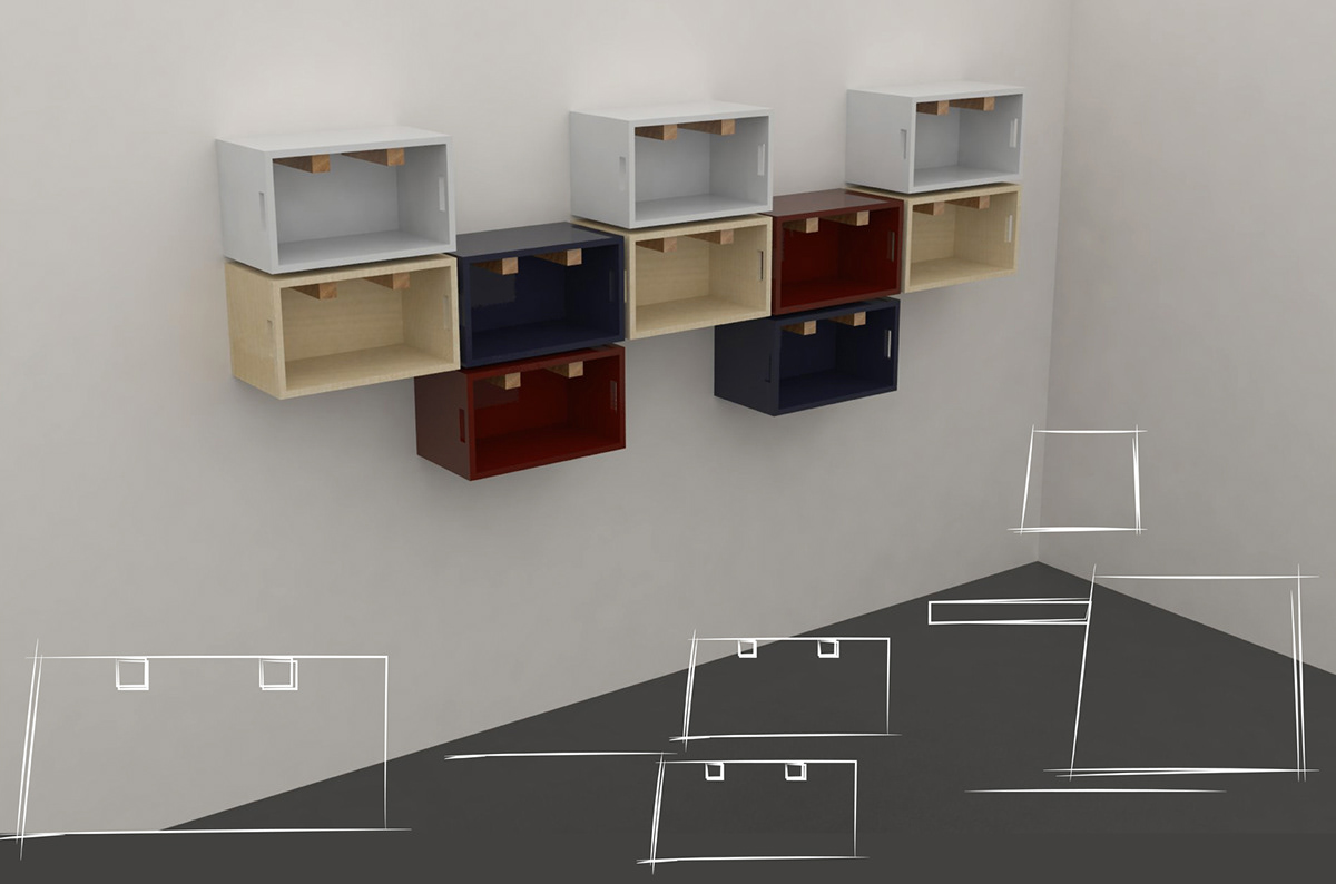 furniture wood home Shelf modulus Form simplicity versatility