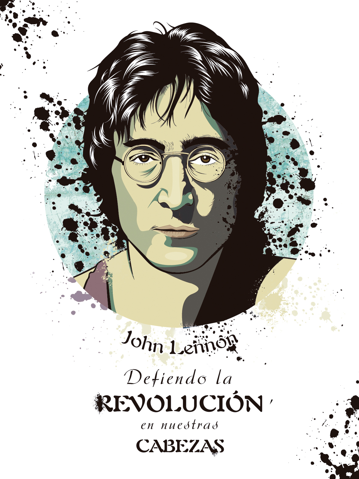 print Lennon design diseño ilustracion flyer tribute vector