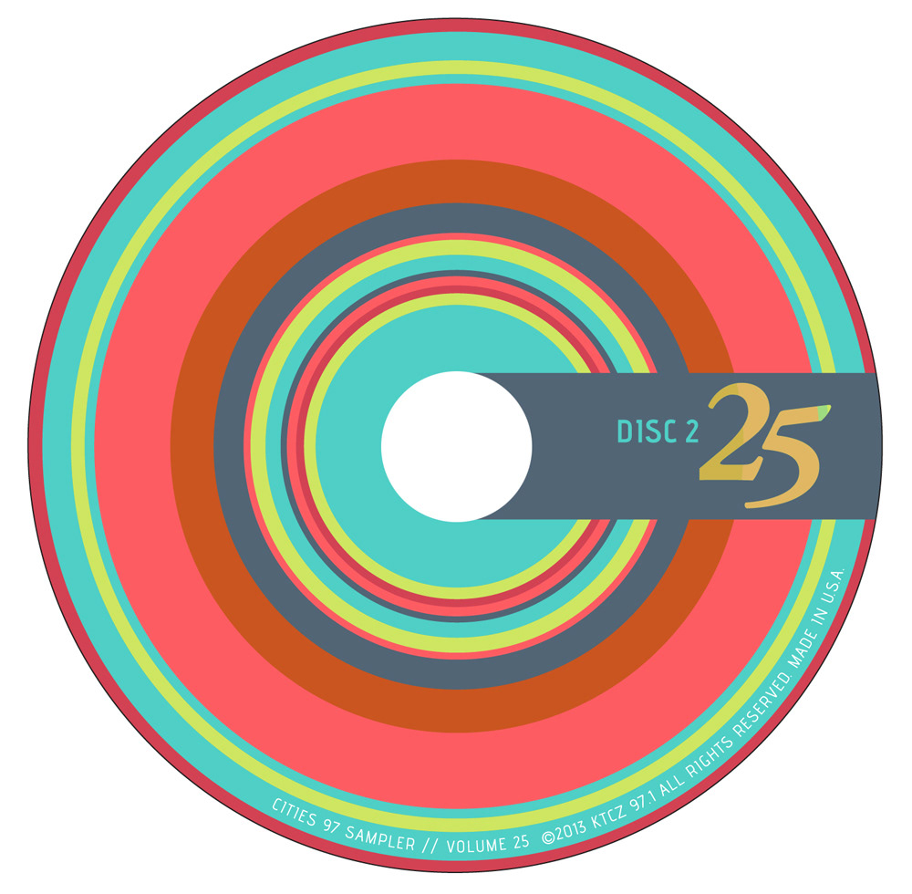 cities 97 sampler minnesota Radio cd charity neon plaid stripes