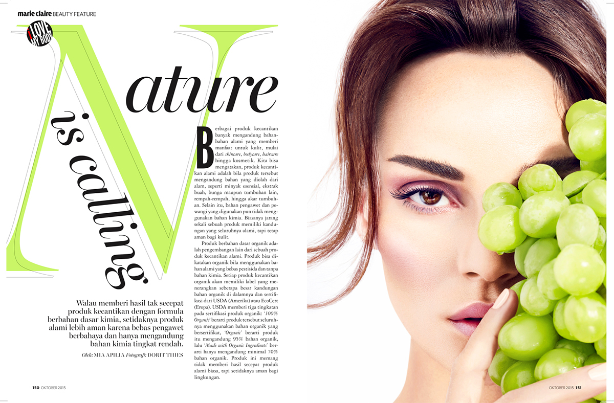 marie claire beauty natural skin organic editorial skincare Cosmetic makeup Fruit