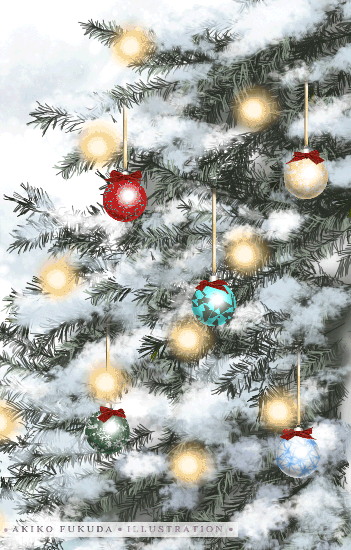 christmas card Digital Art  digital illustration fashion illustration gif holiday card ILLUSTRATION  motion image