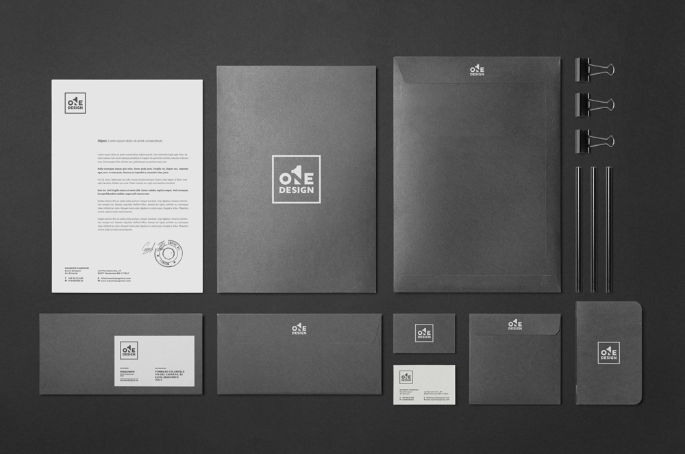 Adobe Portfolio logo One design gestalt negative space brand corporate image identity Logotype letterpress business card Stationery type brand identity