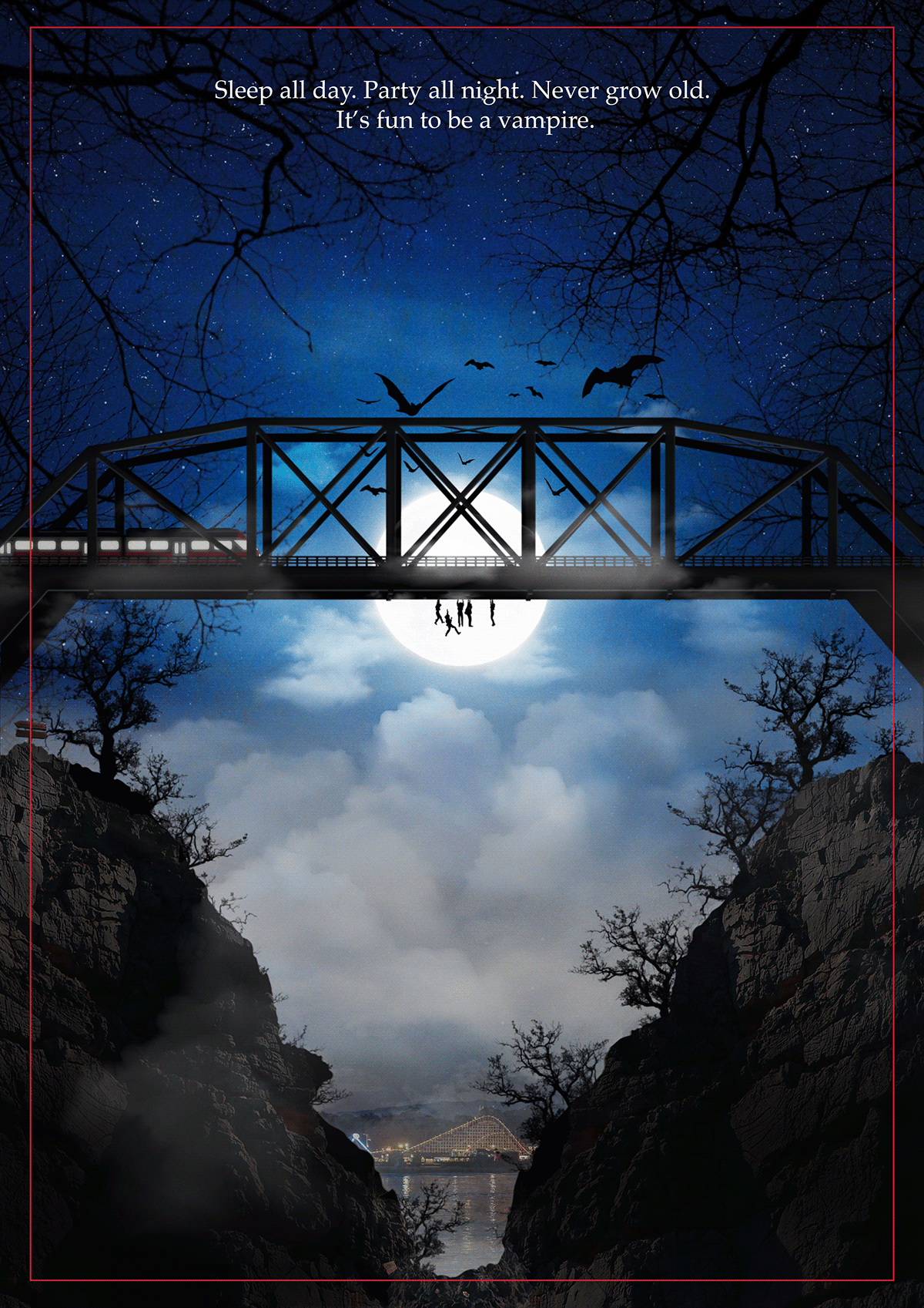 art artprint bridge Digital Art  fanart lostboys movie poster THE LOST BOYS vampire
