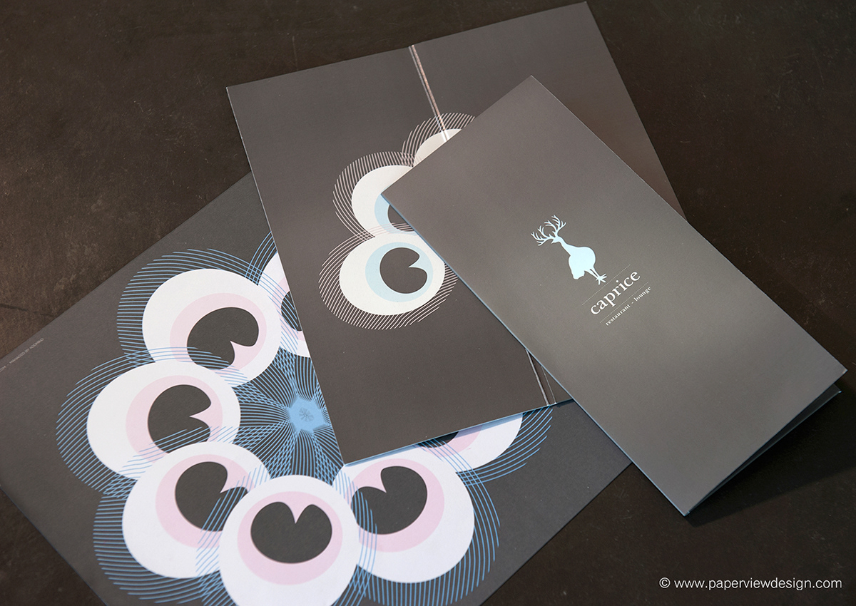 caprice  branding graphics design paperview icons animals Beirut clubbing bar identity restaurant business card logo