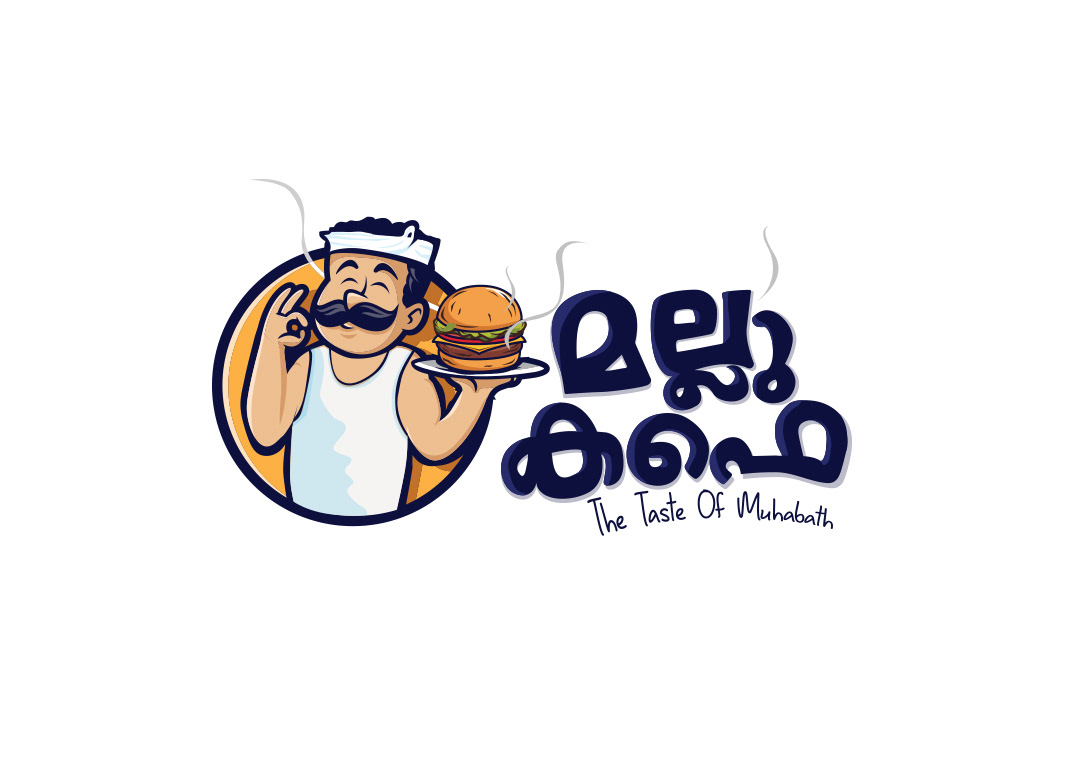 branding  cafe kerala logo mallu