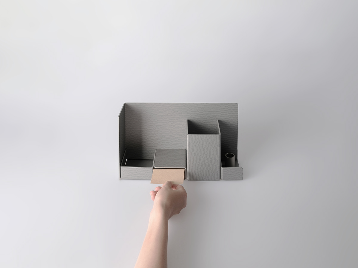 aluminum anodized Bookend Desk Organizer hsjg jonggunkim modular object tape dispenser tray