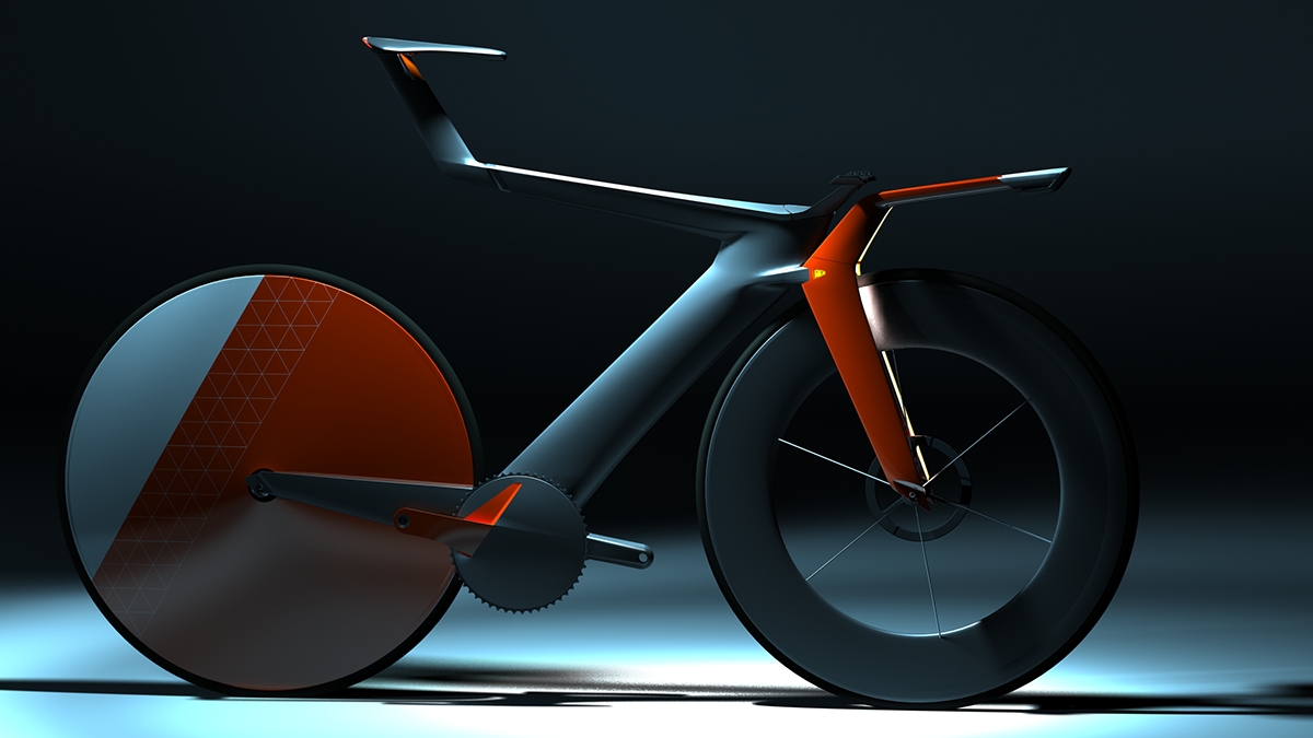 Trek  bicycle  Concept  Modo  luxology  solidworks  triathlon  aerodynamics  integrated electronics  future  sporting goods  carbon fiber