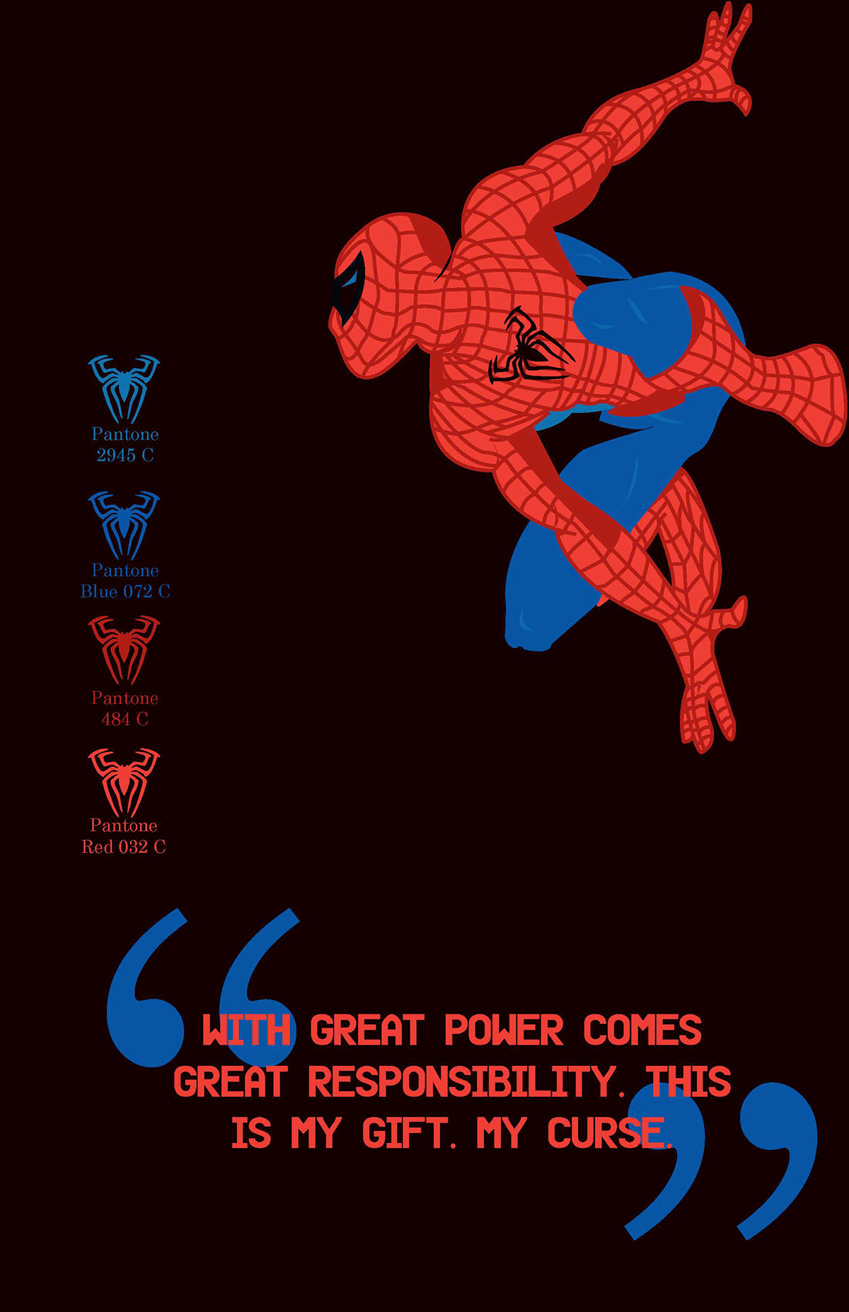 pantone  ironman  spiderman  batman  superhero