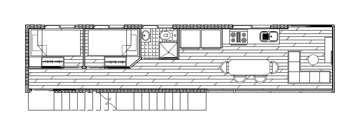 container house 3D MAX STUDIO AutoCAD design Interior small Space 