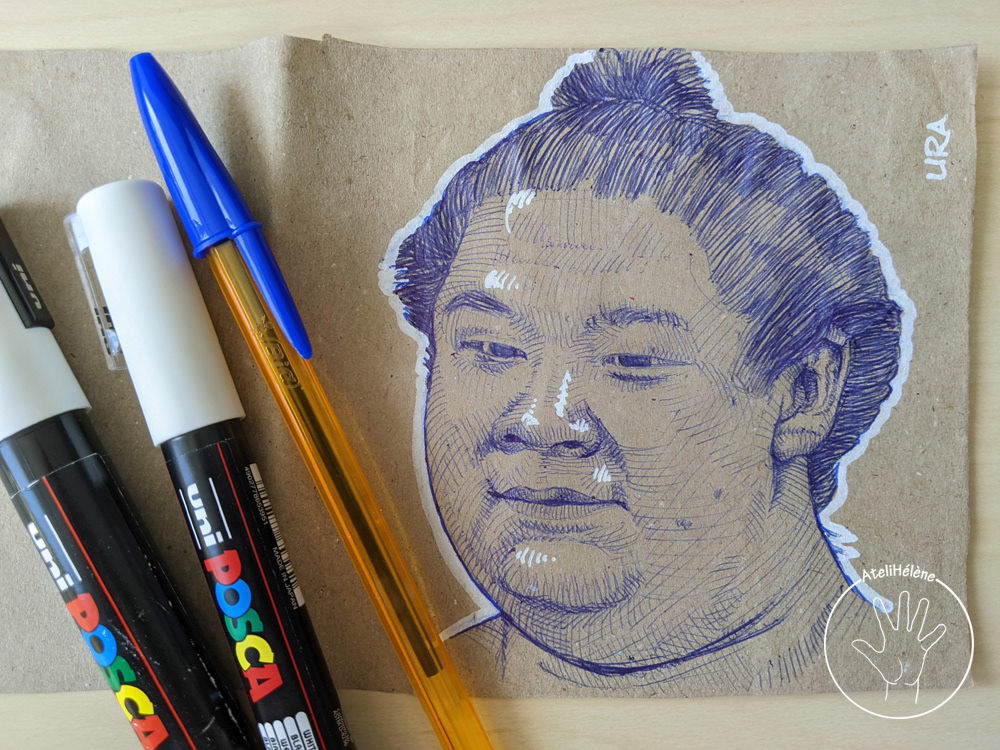 Drawing  portrait sumo Ura