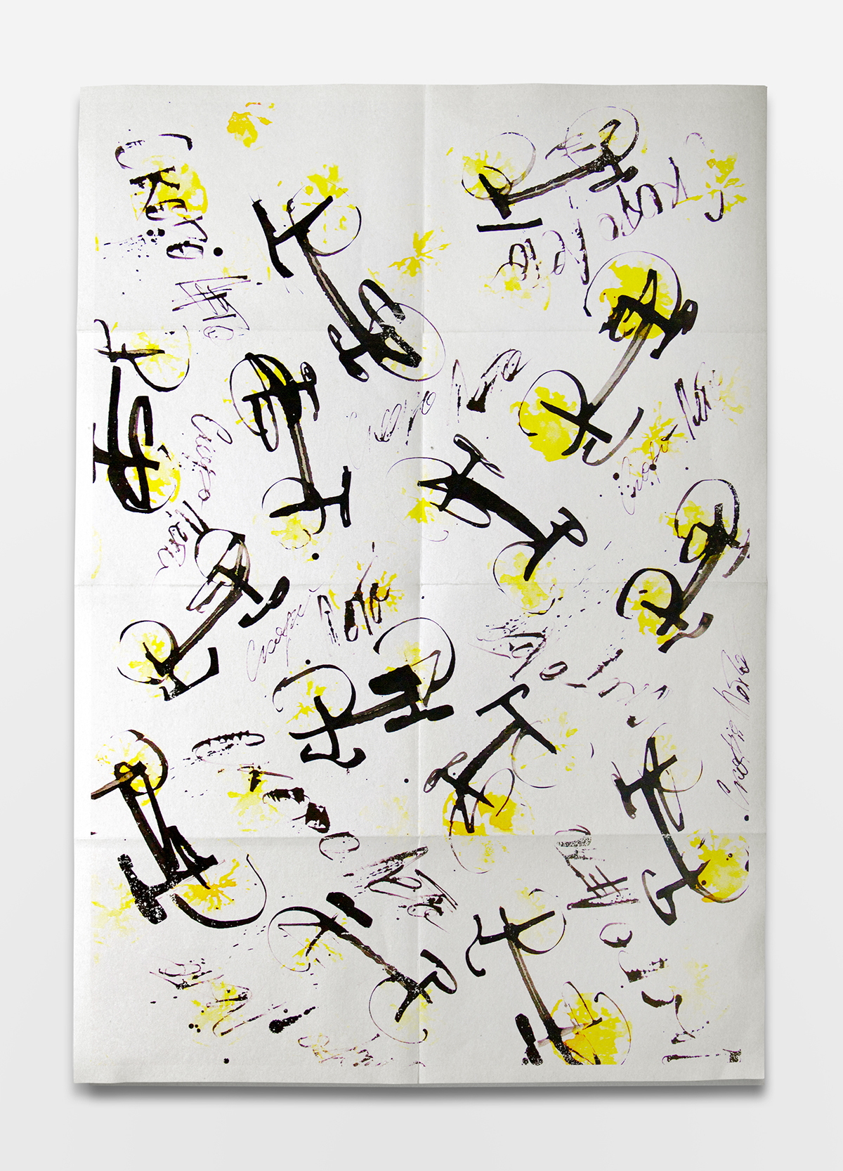 Calligraphissimo minimal art summer yellow