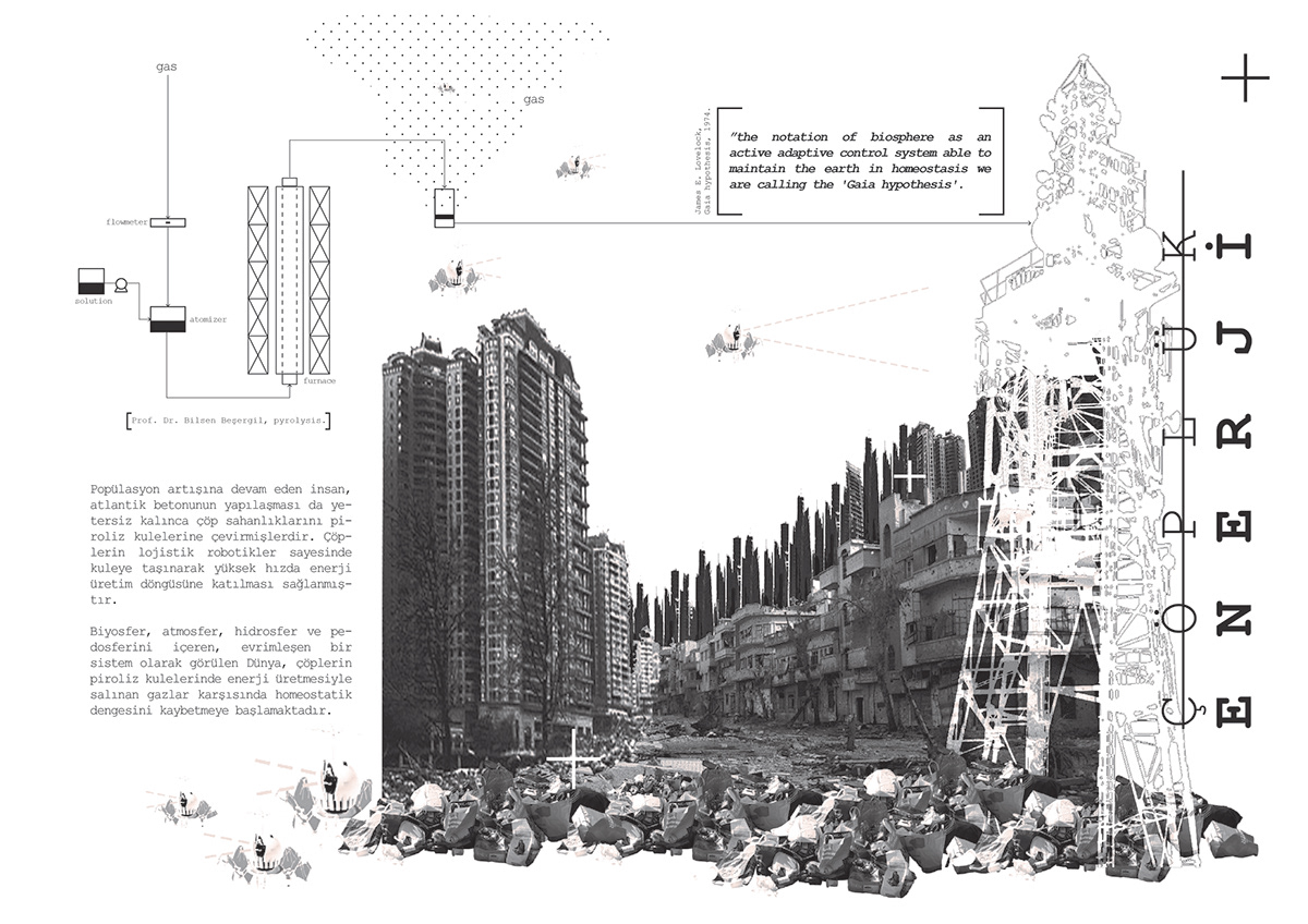 collage DESIGNWITHNATURE distopia ilustracion
