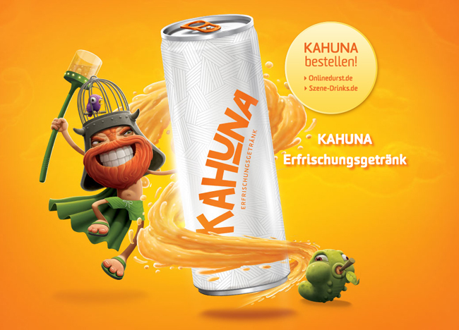 Kahuna soft drink Character Fruit