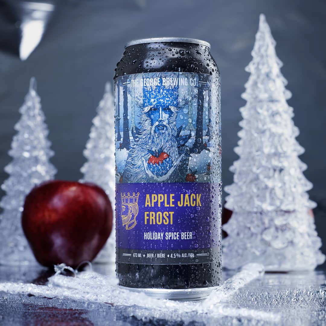 apple beer blue craft beer ice Jack Frost Label White winter