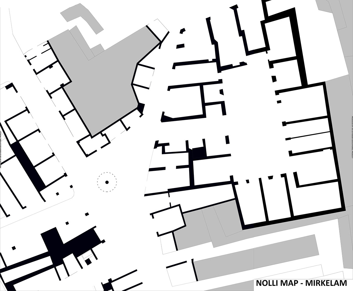 architectural mapping architecture urban fabric Figure Ground black and white monochrome Adobe Photoshop Nolli Map AutoCAD Autocad 2D