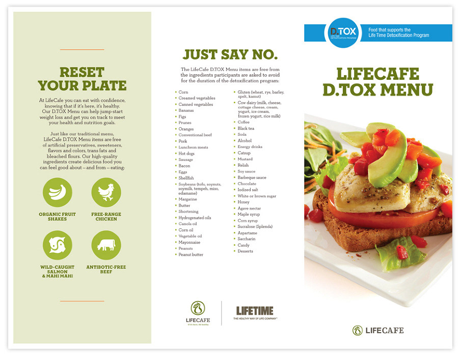 detox menu menu design photography direction Food  food photography detoxification healthy Healthy Living lifecafe Lifetime fitness broccoli green beans  smoothie avocado