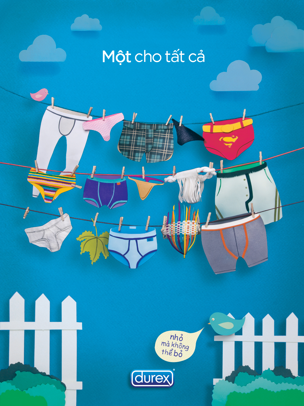 durex paper poster ad craft underwear