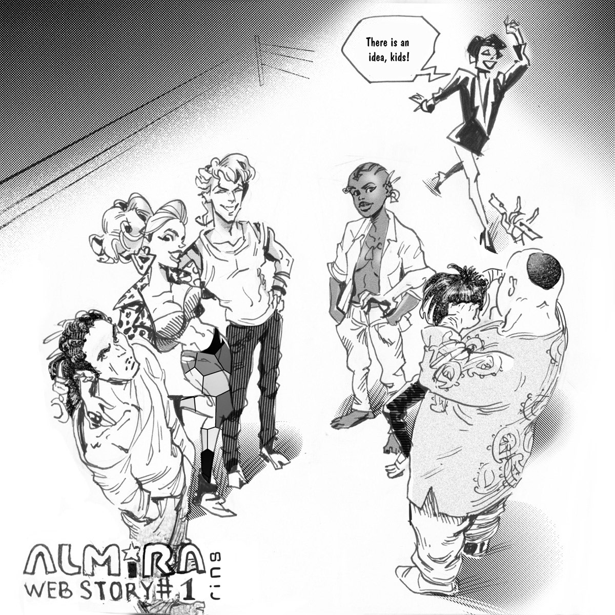 inktober inktober2019 neresta Scifi almira webcomics comics ILLUSTRATION girls future