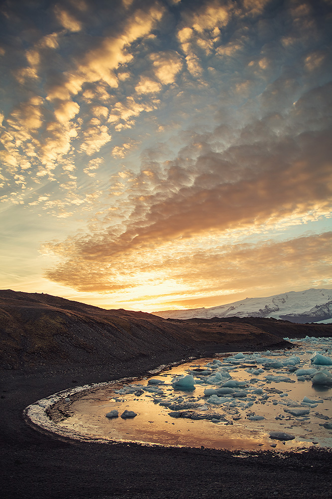 iceland Landscape  nature ice road  mountains  ocean  north