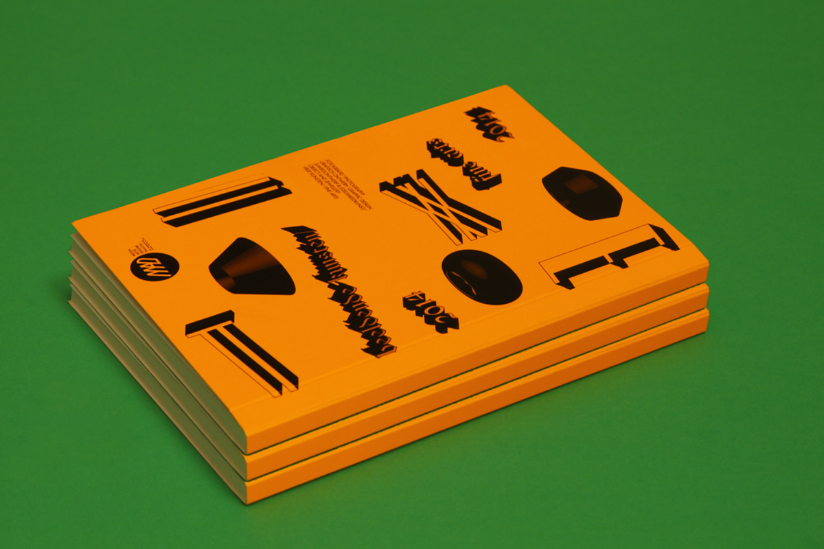book catalog orange art school artschool green fluo happy black