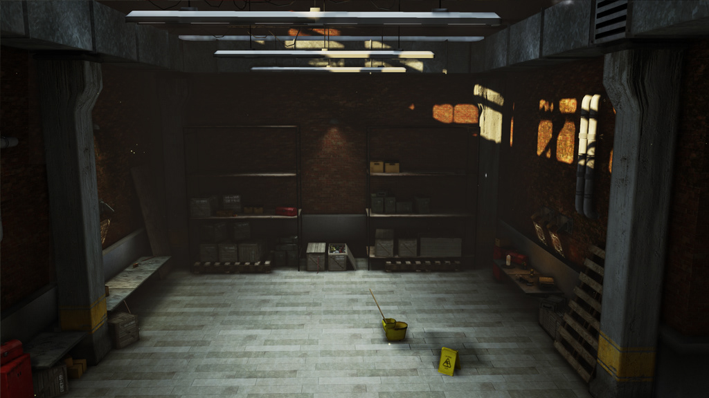 game 3D model texture UDK Unreal Engine 3D Studio Max photoshop warehouse game environment