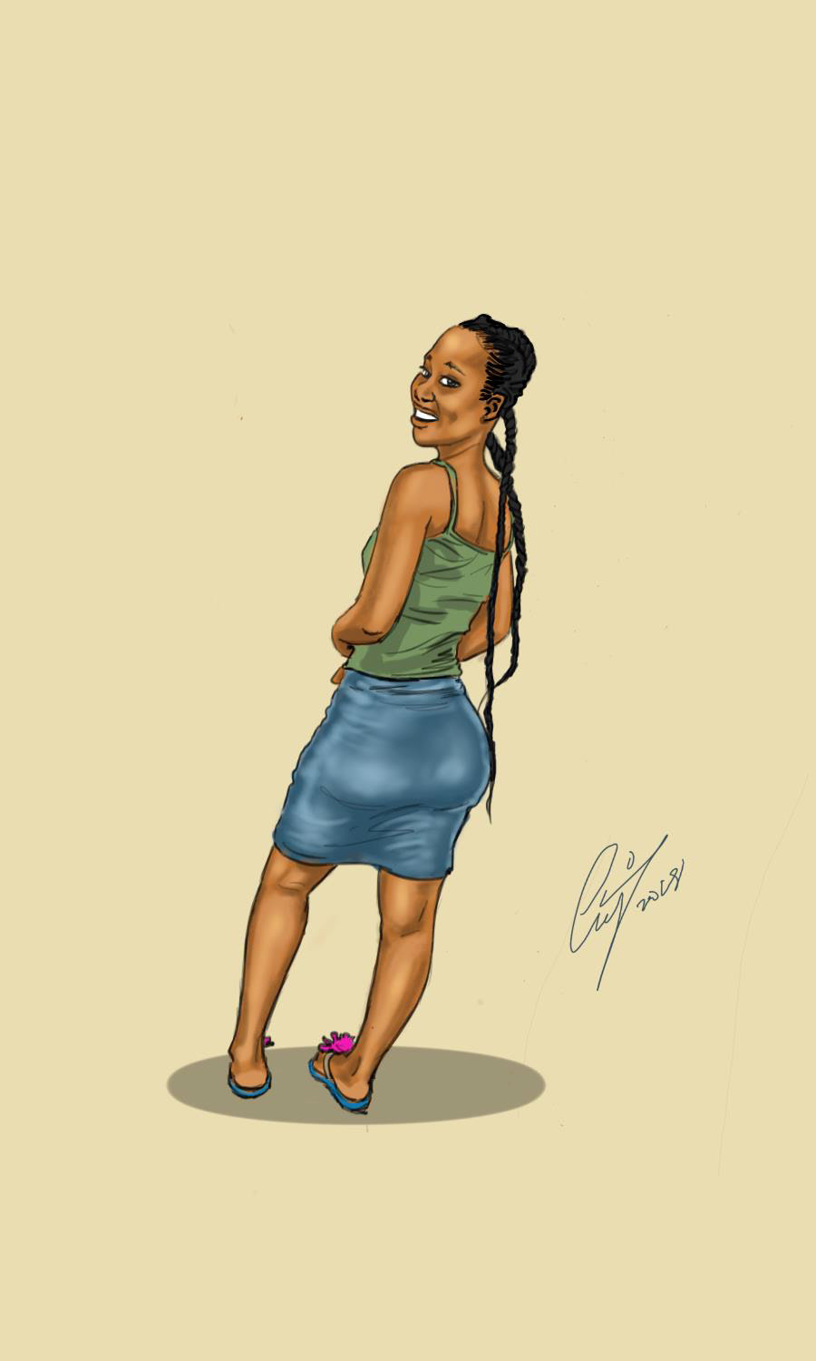 ILLUSTRATION  sketch african woman Drawing  Fashion  design