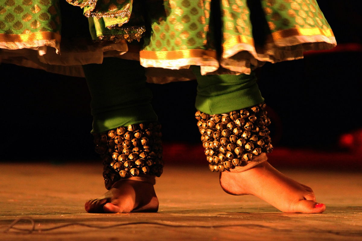kathak Stage Performance dancer ghungroo rhythm classical dance India tradional indian indian classical dance