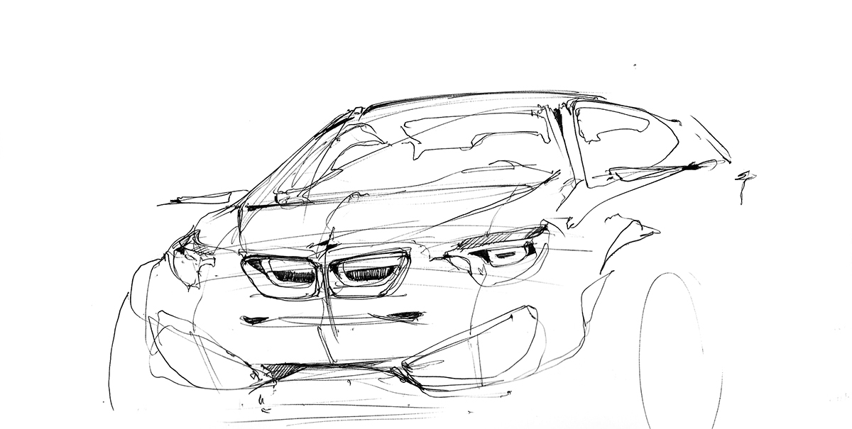 BMW Nahuel Battaglia sketch Render transportation design car automotive  