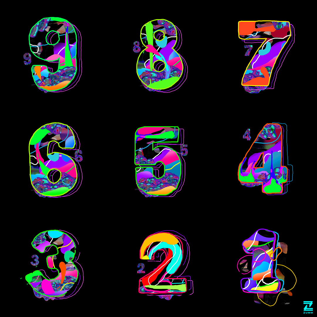 typo typography   softbody zumm ZUMM ZTUDIO Cel Animation 3d animation PretoTypo improvise neon