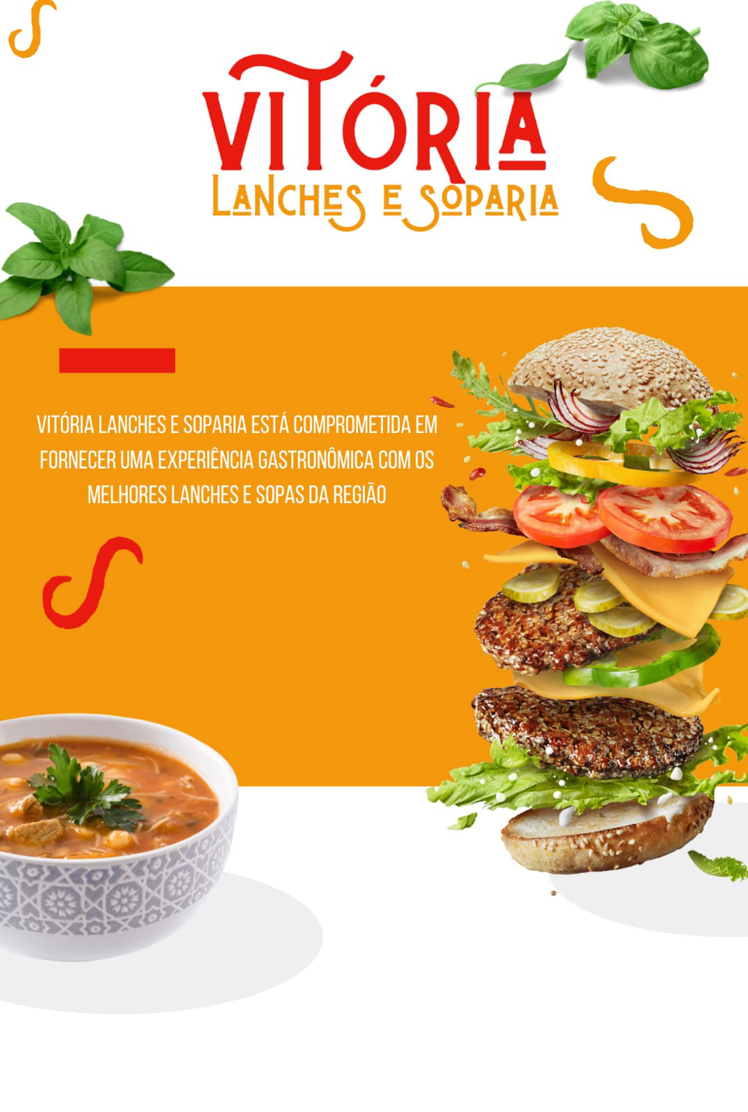 Lanchonete Sopa identidade visual Logomarca logo hamburguer