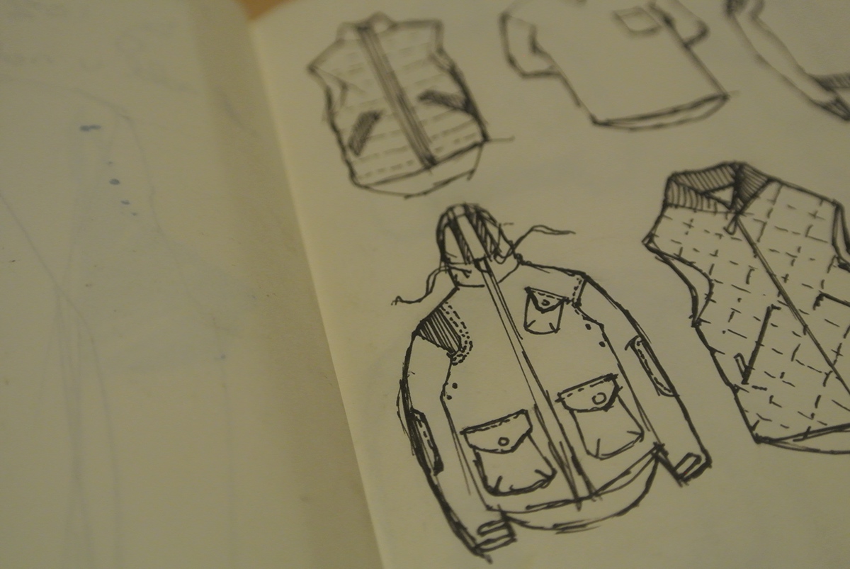 sketching Menswear adidas Nike design Outerwear Moleskin sketchbook