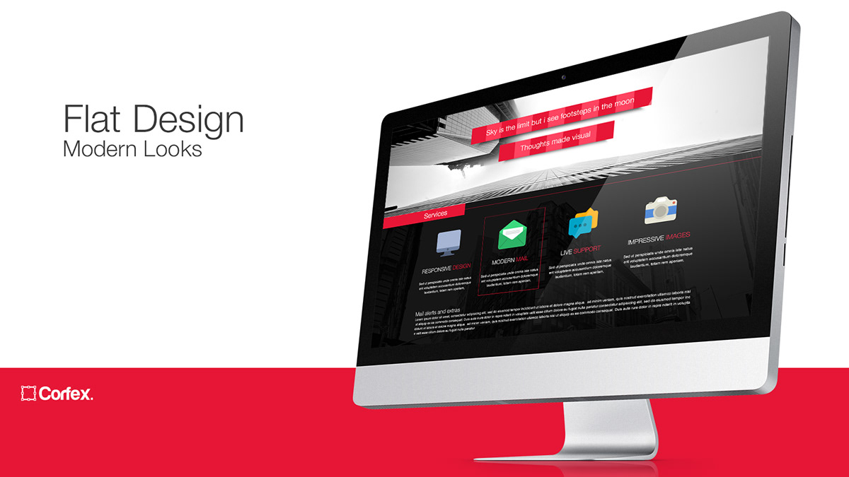 Web design flat UI ux modern corporate creative clean