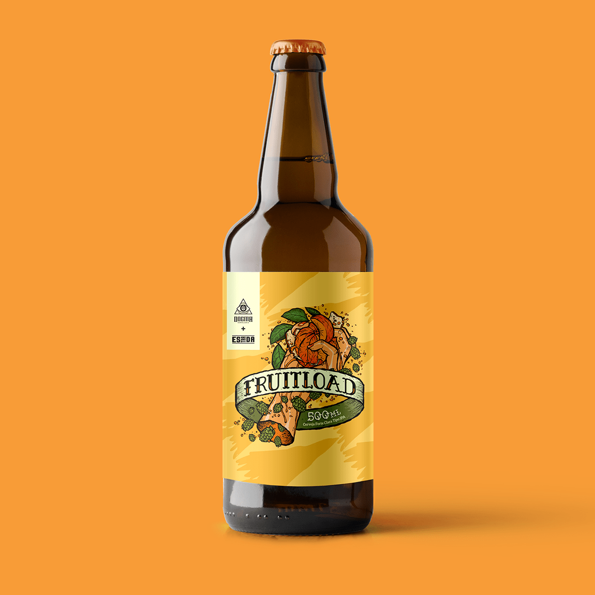 beer Cerveja Digital Art  Dogma estrada fruitload ILLUSTRATION  IPA Label tangerine