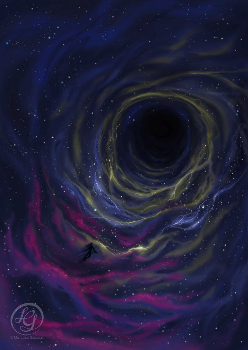 Space  galaxy stars nebula astronaut Scifi science fiction photoshop black hole lost Travel