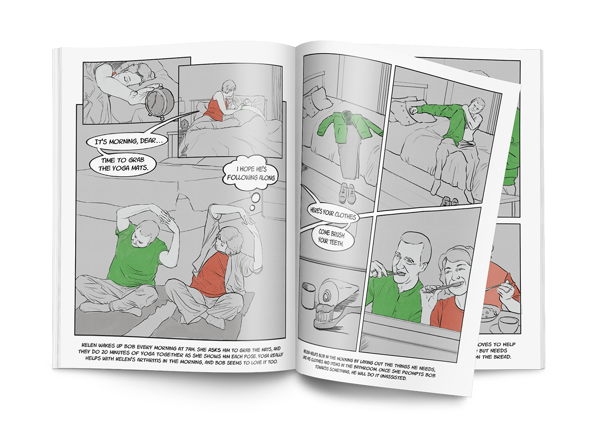 comics comicbook storyboard alzheimer's Alzheimer's disease Alzheimer's society caregiving caretaker marriage