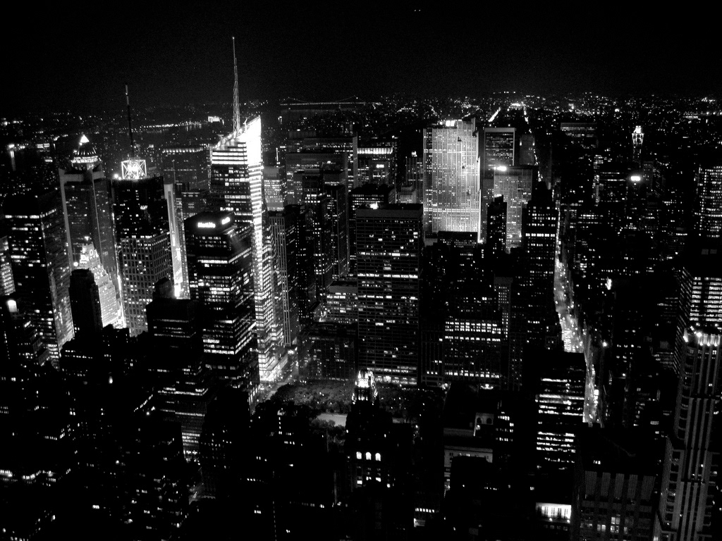 New York new york city nyc Empire State empire state building night dark noir black and white b&w